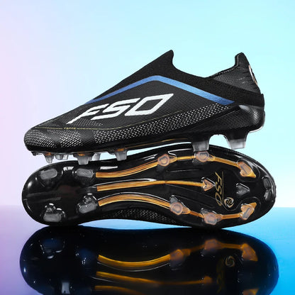 Nouvelles chaussures de football pour hommes, baskets de match, crampons de gazon antidérapants de haute qualité, chaussures de football d'extérieur pour garçons, chaussures de football montantes légères