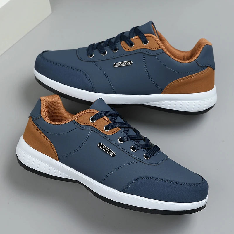 Chaussures de marche imperméables pour homme « Four Seasons » - Chaussures de sport décontractées en cuir pour homme - Chaussures de camping antidérapantes - Chaussures de tennis pour homme