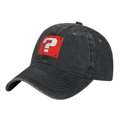 Individuell gestaltete Mode-Cartoom-Spiel-Fragezeichen-Block-Baseballmütze für Damen und Herren, verstellbar, Unisex, Baumwolle, Dad-Cap, Performance-Snapback-Kappen