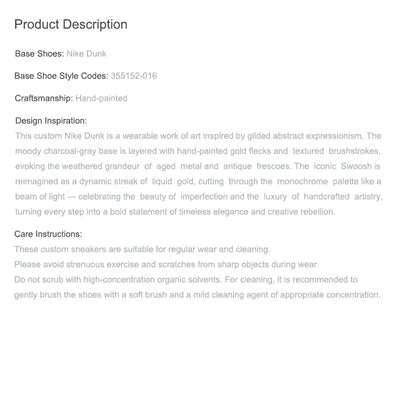 Custom Sneakers Nike Big River Immersed Moon Golden Emperor Burning Sky Flame Scorched Texture Gold Foil with Gift Bag For Men
