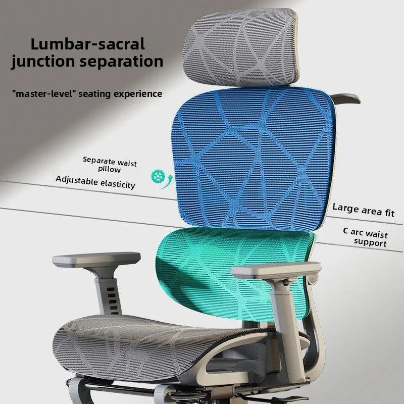 Breathable Ergonomic Office Computer Chair Reclining Gaming Chair Comfort Lumbar Support Long Sitting Adjustable Swivel Design