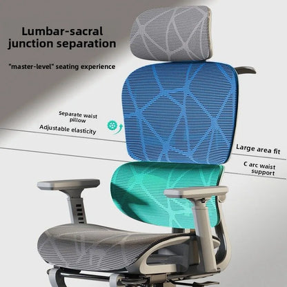 Breathable Ergonomic Office Computer Chair Reclining Gaming Chair Comfort Lumbar Support Long Sitting Adjustable Swivel Design