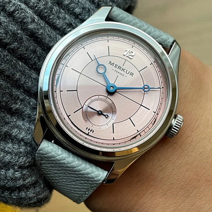 The New MERKUR Cross Line Sector Dial Green Retro Casual Watch for Men Business Series Manual Chorded Watch Relogio Metal