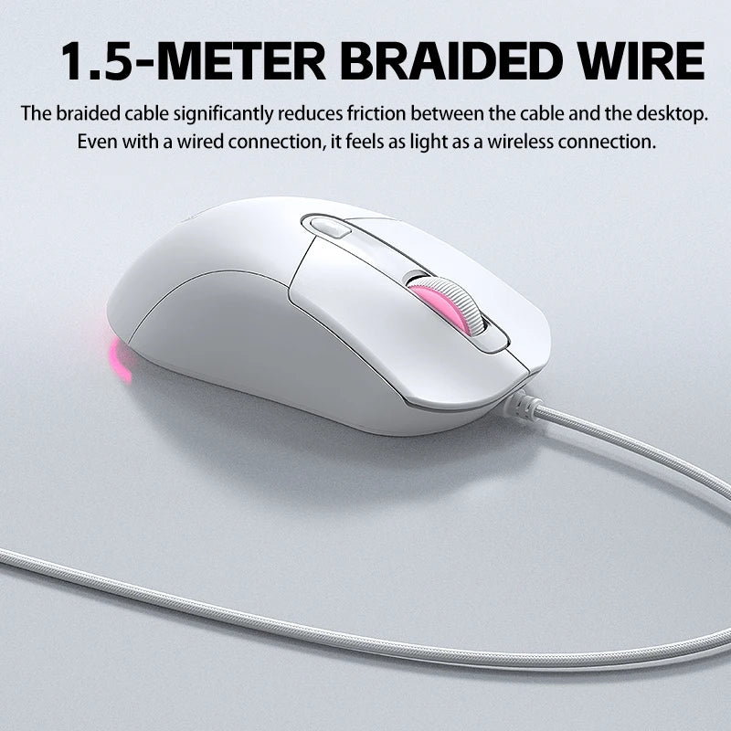 2026 Wired Gaming Mouse RGB with Anti-Slip Grip, 6-Key Ergonomic Gaming Mouse for PC, Desktop & Laptop, Adjustable DPI Wired Gaming Mouse
