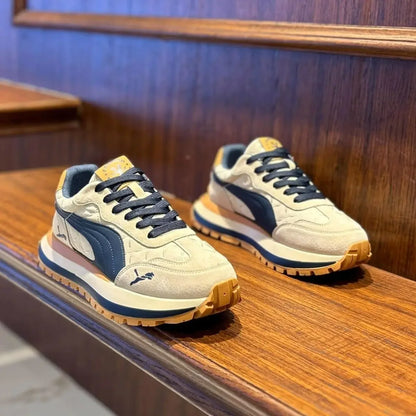 Freizeitschuhe, Herrensportschuhe, Sommer-Freizeitschuhe, Herrenschuhe mit dicker Sohle, weich und bequem, rutschfest, Outdoor-Modeschuhe