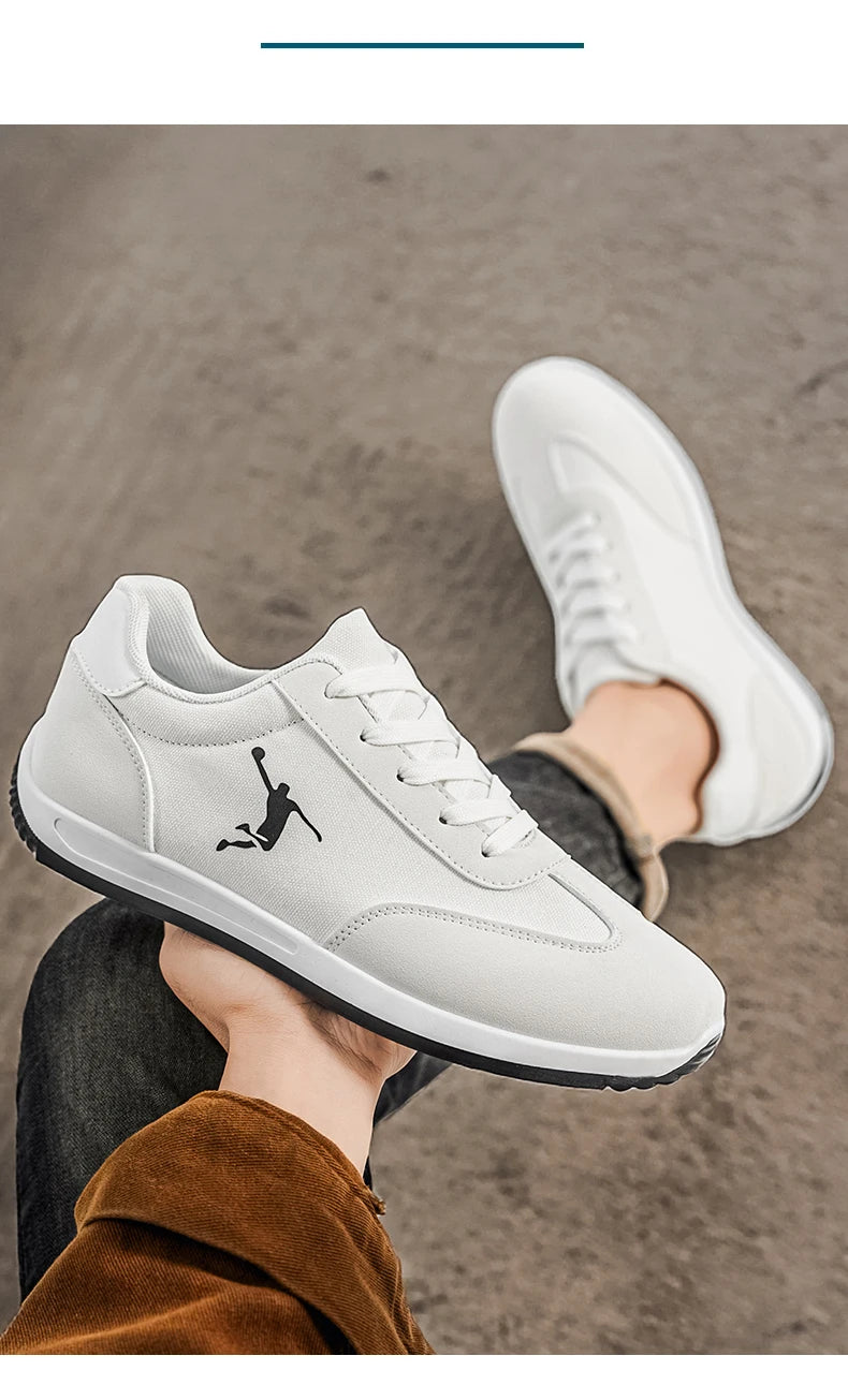 Men's Shoes, Spring and Autumn Trendy Styles, New Cross-Border Models, White, Black, Red Sneakers, Soft-Soled Breathable Men's Low-Top Versatile Casual Shoes