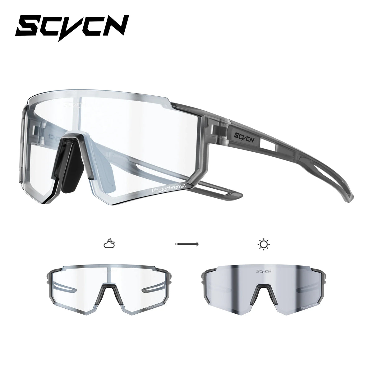 SCVCN Dívčí sportovní sluneční brýle Dětské cyklistické brýle Fotochromatické UV400 Chlapecké baseballové brýle Outdoorové brýle Sluneční brýle na běh a turistiku