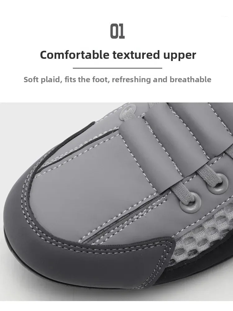 Sapatilhas desportivas casuais slip-on com atacadores para homem, em malha respirável, unissexo, para primavera e outono, corte baixo, sola plana e calçar rápido e fácil