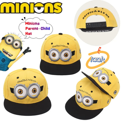Minions Despicable Me Kevin Baseball Cap High Color Value Cute Shape Parent-Child Sunscreen Adjustable Wide Brim Sunshade Hat