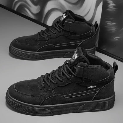 Breathable men's casual shoes, skate shoes, mid-top men's shoes, breathable and versatile sports shoes, suitable for wearing all