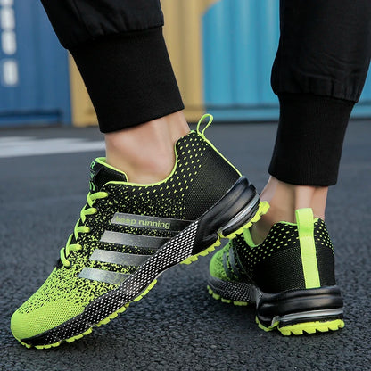Men Running Shoes Mesh Fashion Sneakers Breathable Casual Sport Shoes Outdoor Walking Jogging Tennis Shoes Athletics Plus Size