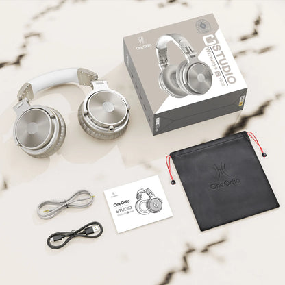 Cuffie da gaming wireless OneOdio Pro-M Bluetooth 5.2 HiFi stereo, autonomia 110H con microfono, bassi profondi, cuffie over-ear pieghevoli