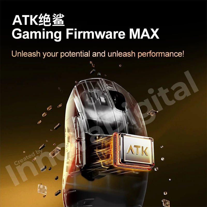 Mouse de gaming wireless ATK Dragonfly A9 Ultimate A9 Air PAW3950, ultra-ușor, ergonomic, pentru e-sports gamer FPS CSGO A9 Ultra