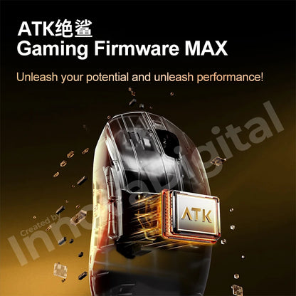Mouse de gaming wireless ATK Dragonfly A9 Ultimate A9 Air PAW3950, ultra-ușor, ergonomic, pentru e-sports gamer FPS CSGO A9 Ultra
