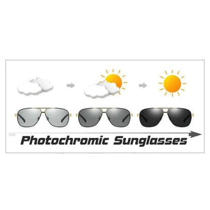 Huippulaatuiset alumiini-magnesium-neliönmuotoiset polarisoidut fotokromaattiset aurinkolasit miehille – sotilas-, turva- ja ajolasit Oculos De Sol Masculino