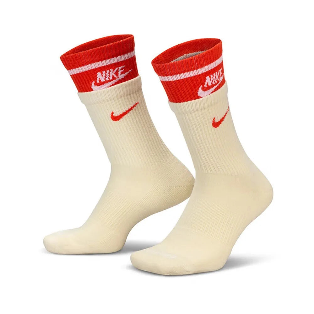 Nike Fashionable Casual Men's and Women's Sports Socks (Comfortable and Breathable) 3-Pack DH3822-902