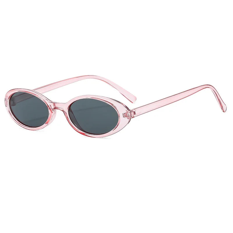 Malé oválné sluneční brýle pro ženy a muže, trendy, vintage, hip hop, kočičí oči, dámské, leopardí, černé, punkové, UV400, Oculos