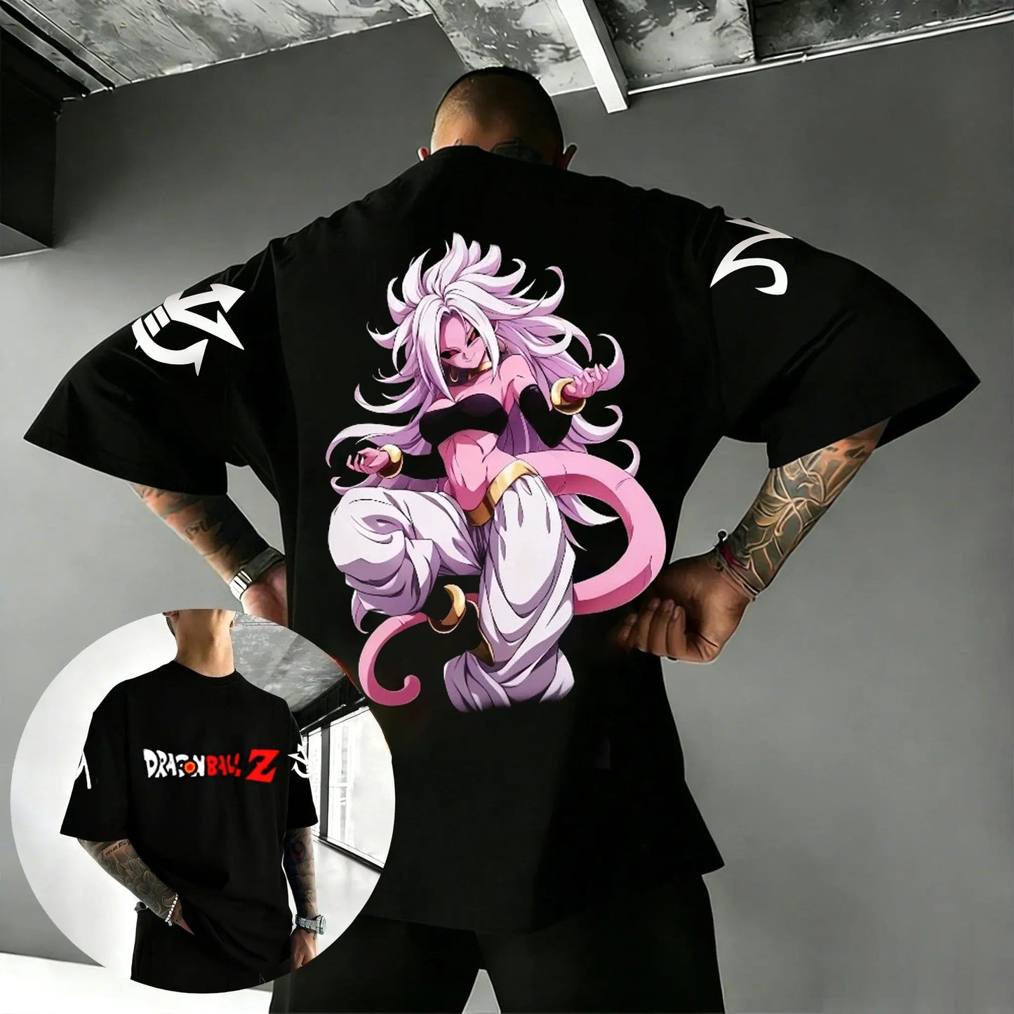 2026 New Hot Anime Dragon Ball Goku Printed Cotton Men's T-shirt Overside American and Women's Breathable Sports Round-neck