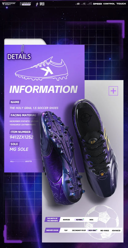 Chaussures de football Kelme en cuir de kangourou Mg - Chaussures de sport professionnelles pour le football - Chaussures de football d'extérieur antidérapantes