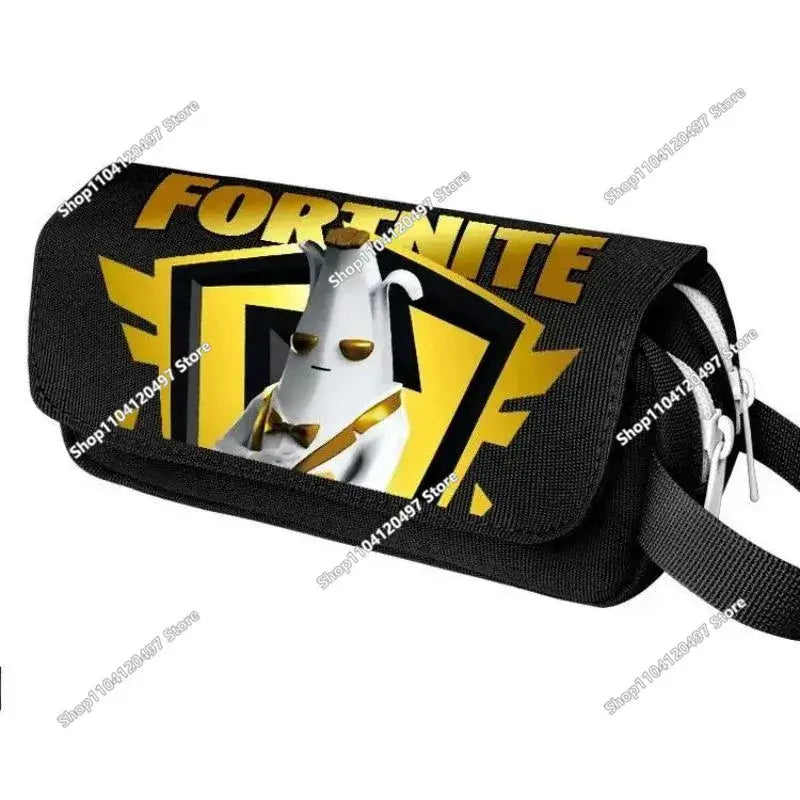 Victory Royale Student Boys Girls Fortnited Capacity Stationery PencilCase Peely Llama Hero Children's Pen Box Kids Teen Bags