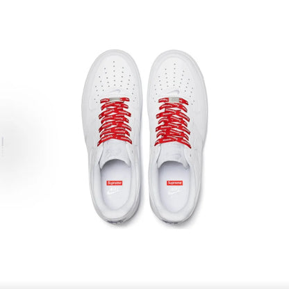 Nike Supreme  Air Force 1 “Box Label” Comfortable Low-Top Sneakers Unisex White CU9225-100