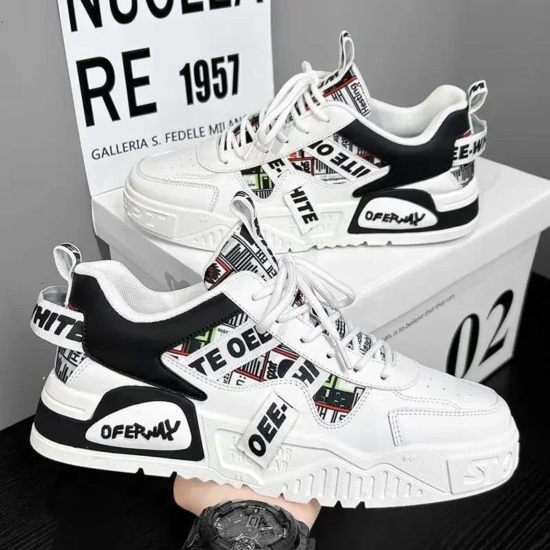 Chaussures de skateboard pour homme, baskets d'été, cuir, décontractées, mode, plein air, course à pied, sport, randonnée, tennis, semelles compensées, de créateurs, de luxe