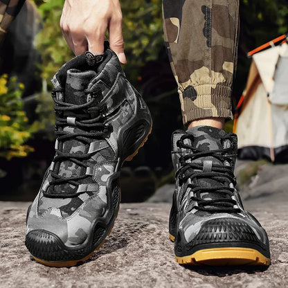Antislip en slijtvaste wandelschoenen, comfortabele werklaarzen voor de woestijn, herfst- en winterplatformschoenen en enkellaarzen, herensneeuwlaarzen