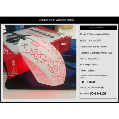 USB Wired Mouse Mouse Gamer LED Computer Gaming Mouse Colorful Professional Ultra-precise Game For Dota 2 For LOL Gamer 2400 DPI