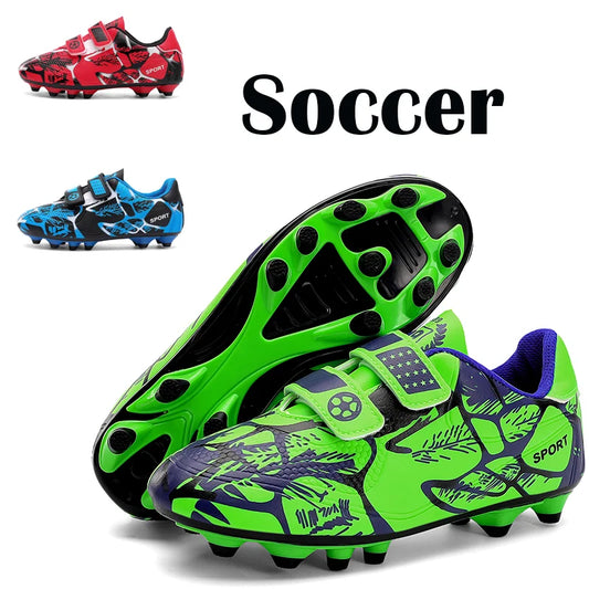 Chuteiras de futebol para homem e mulher, respiráveis, leves, antiderrapantes, para relva natural, treino ao ar livre, jogos e desporto