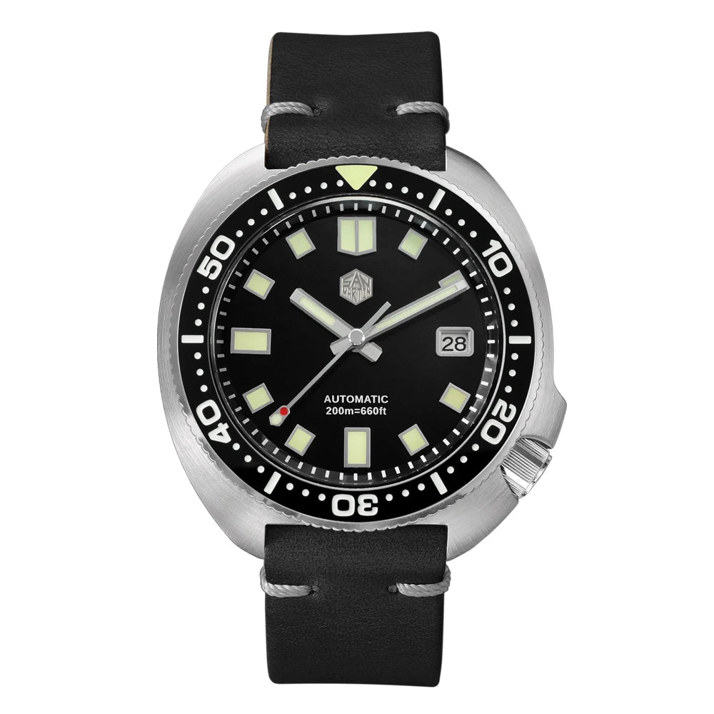 San Martin Turtle Men's Diver Watch 44mm NH35 Automatic Mechanical Wristwatch Sapphire Waterproof 200m Luminous Watches SN0047