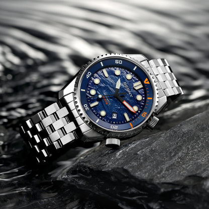 BERNY Diver Automatic Watches Men's Luxury Sapphire 316L Stainless Steel Mechanical Watch 42MM 200M Waterproof Diving Men Watch