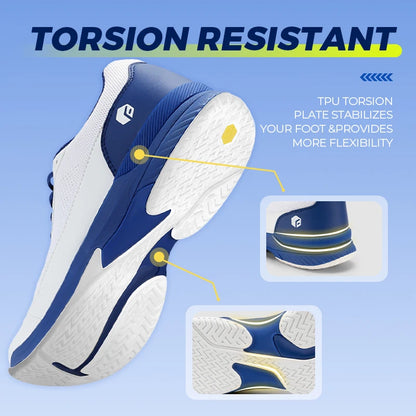 Chaussures de tennis pour homme FitVille, version large 2E, chaussures de sport d'entraînement professionnel, respirantes, antidérapantes, avec soutien de la voûte plantaire