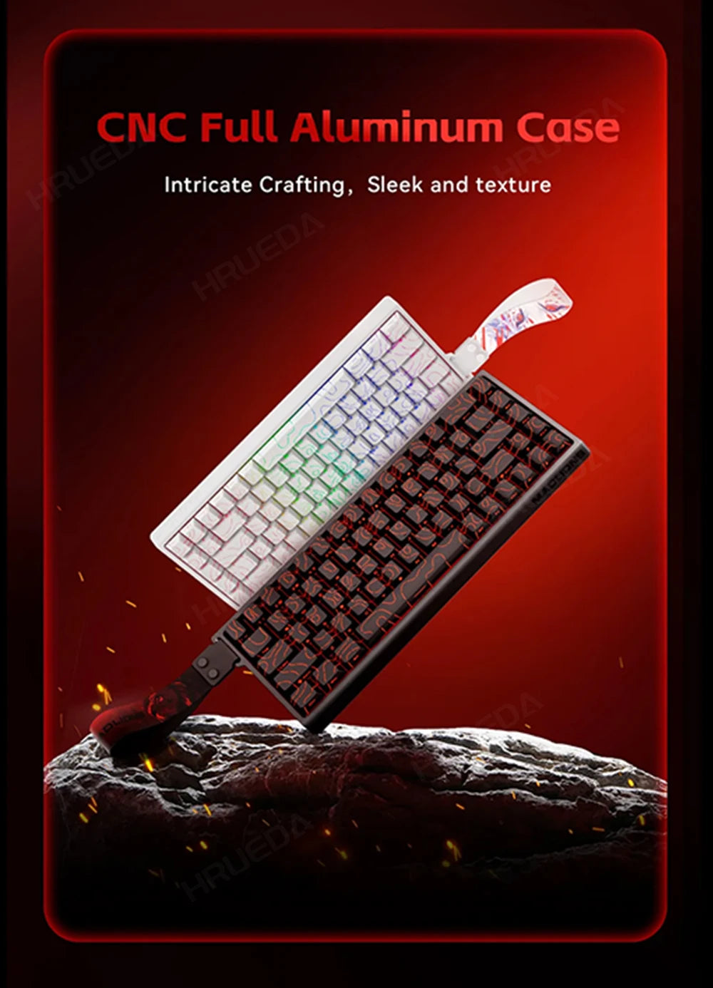 MADLIONS Mad 60he Mad60HE Mad 68HE mechanische Tastatur mit Magnetschaltern, kabelgebunden, Hot-Swap, 8K-Polling-Rate, personalisierte Gaming-Tastatur