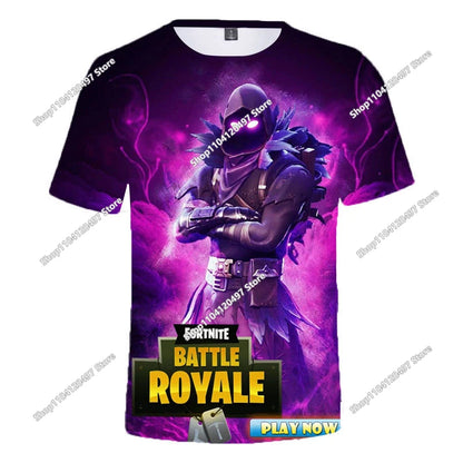 Children's Summer T-Shirt Battle Royale Fortnite Hero Victory 3D T-shirt Tees Boys Girls Baby Clothes