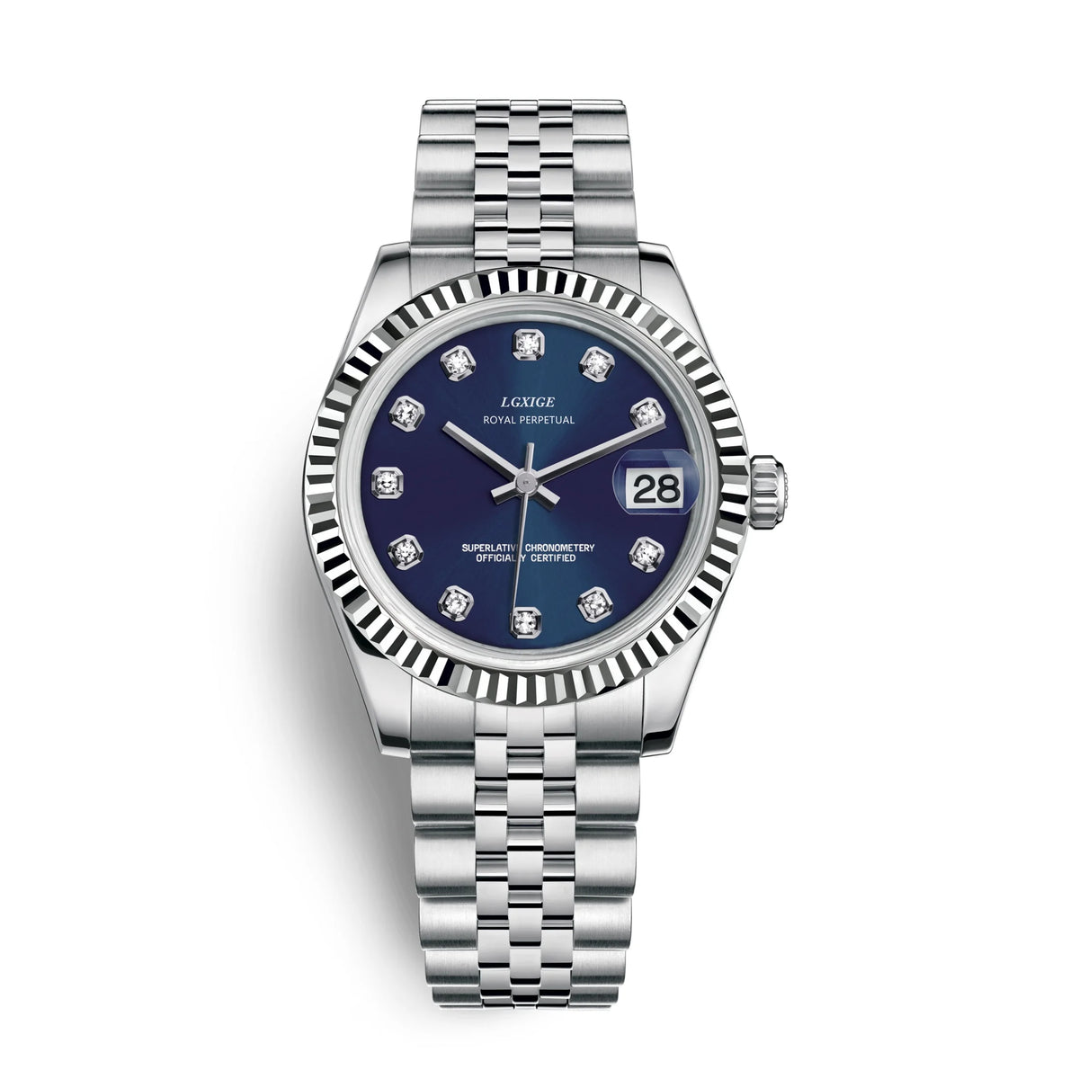 LGXIGE Quartz Elegant Dress Wristwatch Luxury Stainless Steel Waterproof Watch For Women Date Display Original Woman Wrist Watch