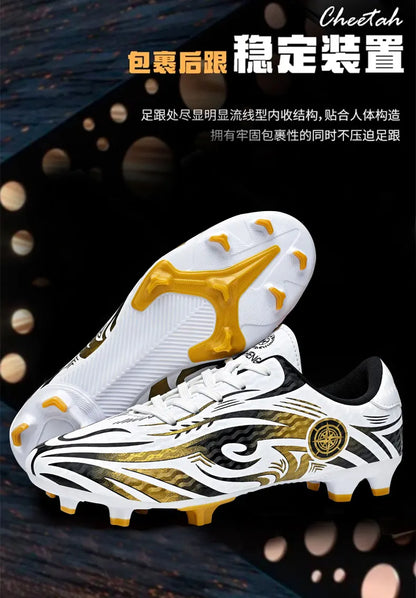 Original Soccer Cleats Man Training Shoes Outdoor Non-slip Children's Football Shoes Long Spikes Men's Futsal Shoes Size 32-45