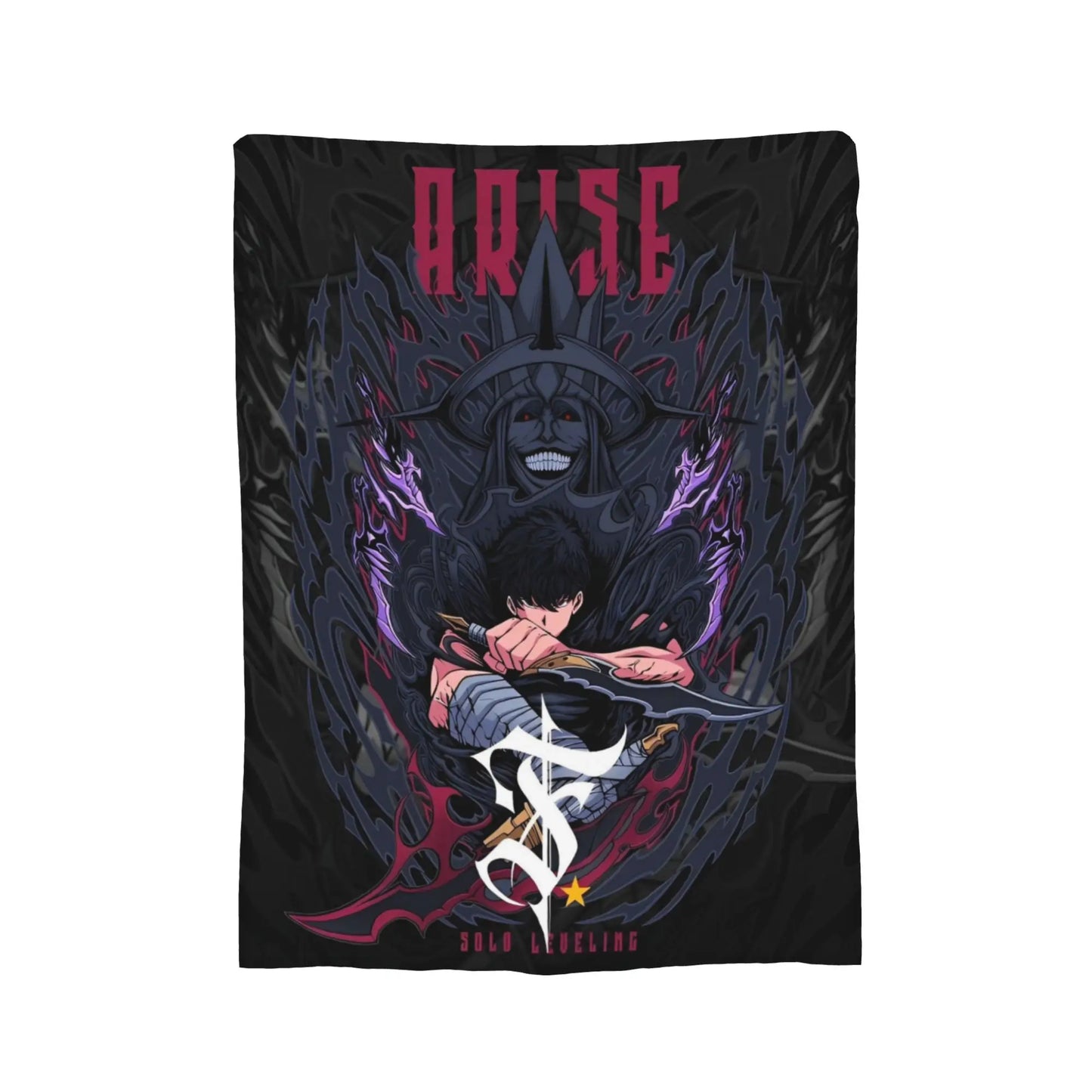 Solos Levelings Vintage Anime Plush Blankets  Awesome Throw Blanket for Home 125*100cm Bedspread,