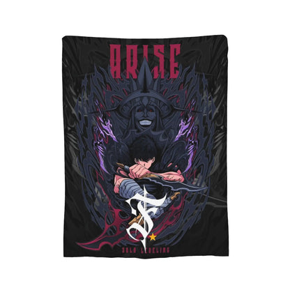 Solos Levelings Vintage Anime Plush Blankets  Awesome Throw Blanket for Home 125*100cm Bedspread,