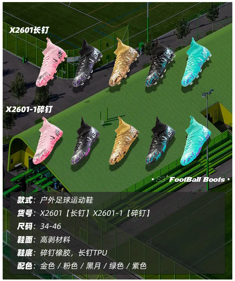 Professionella fotbollsskor för män, halkfria fotbollsskor, unisex, andningsbara, futsal, sport, nya fotbollsskor, dropshipping, ultralätta