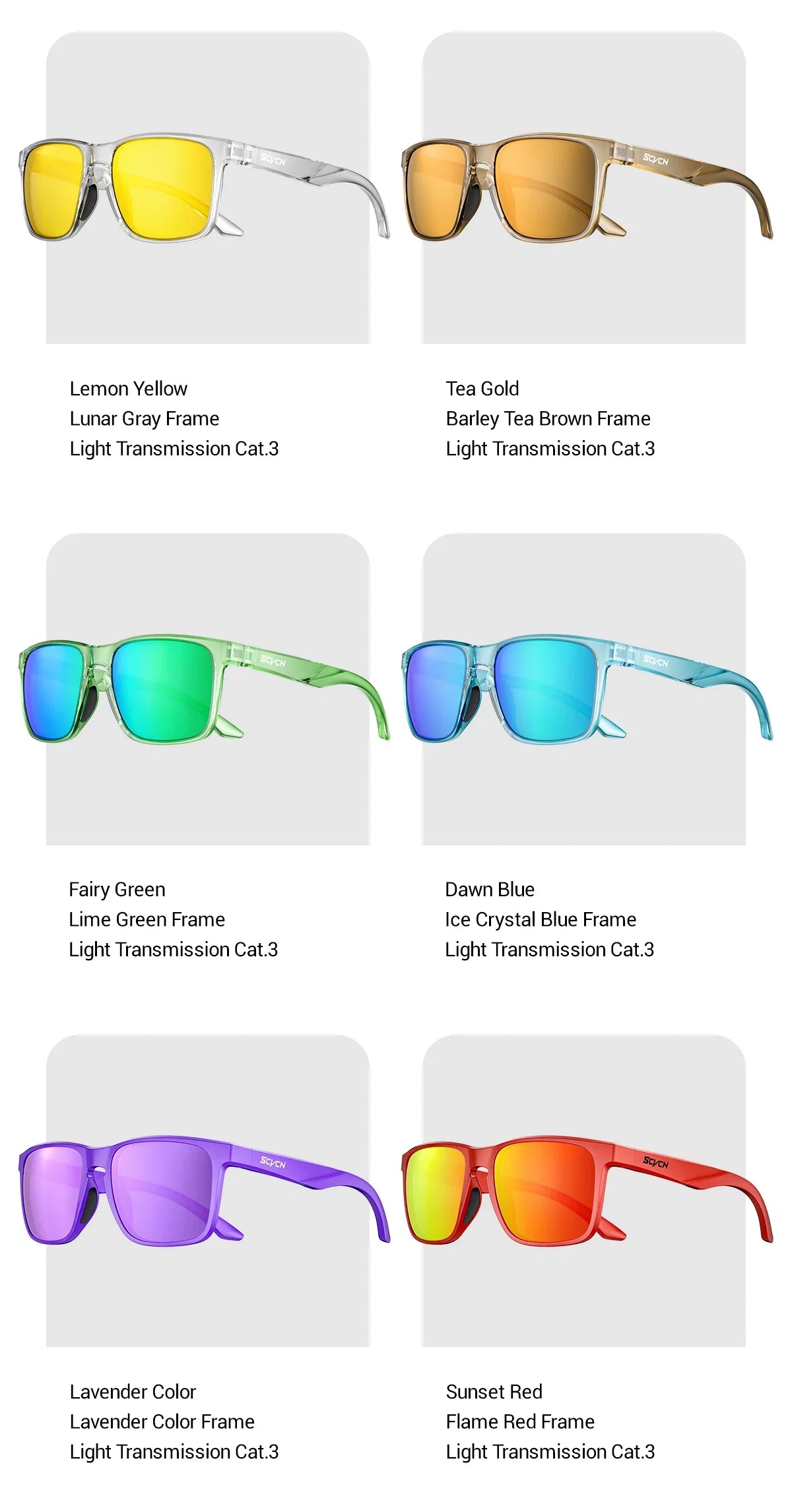 SCVCN Outdoorní polarizované sluneční brýle pro vodní sporty, pláž, oceán, moře, plošinu, rybaření, cyklistiku, MTB, sportovní jízdu na kole a turistiku, UV400