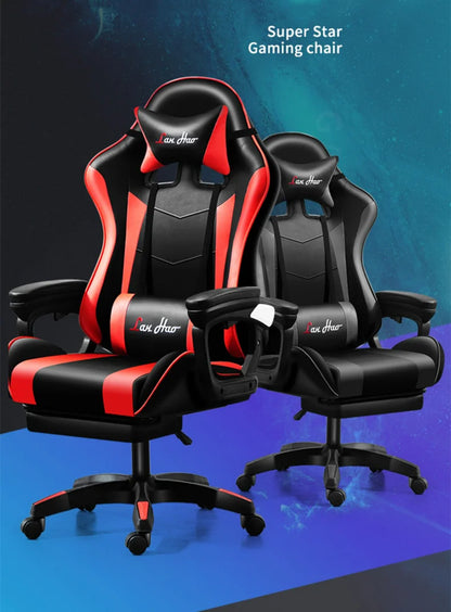 Ergonomic Gaming Chair for Home Office, Comfortable Esports Gamer Chair with Adjustable Armrests, Swivel Computer Desk Chair with Wheels