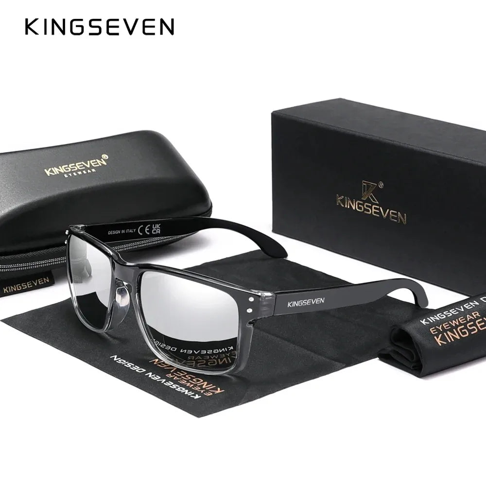 KINGSEVEN Obdélníkové retro polarizované sluneční brýle TR90 pro ženy a muže, cyklistické, UV400, horolezecké, s ochranou proti oslnění, outdoorové sportovní brýle