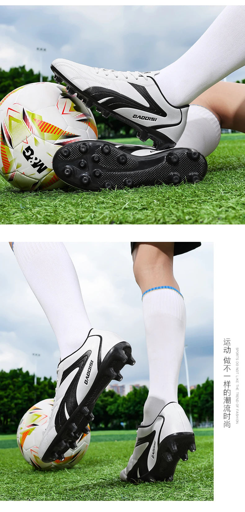 Chaussures de football professionnelles pour hommes – Baskets de football pour adultes – Futsal en salle – Ultralégères – Antidérapantes – Résistantes à l’usure – Bottes de sport