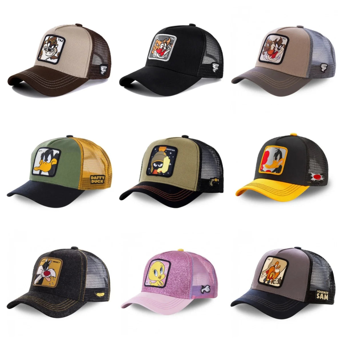 Hot Sale Unisex Anime Cartoon Cap High Quality Embroidered Patch Draw Baseball Cap Male Female Trucker Hat Mesh Hats Sun Hat