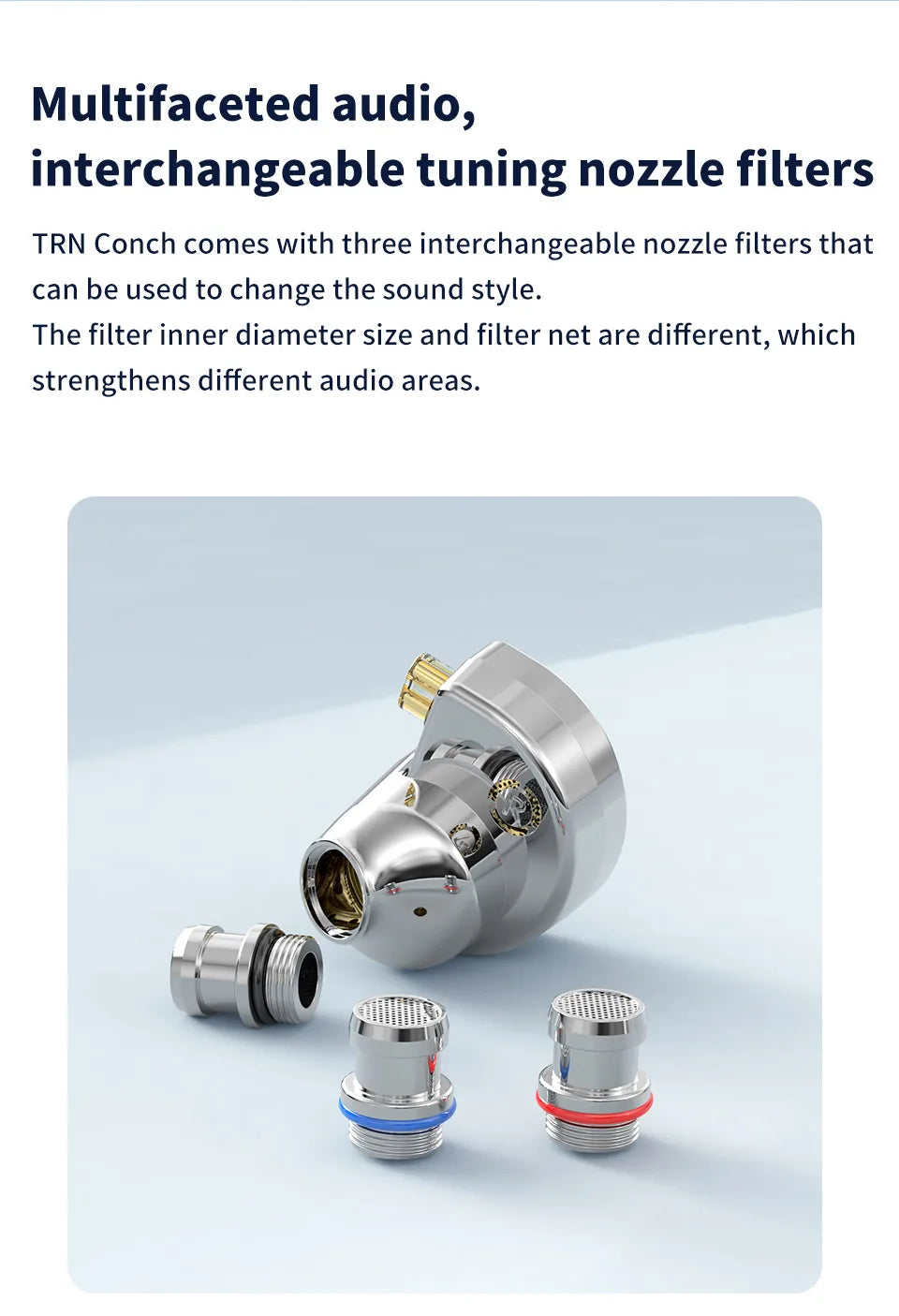 TRN Conch Lucky Bag Monitor In-Ear – Auricolari HiFi cablati dinamici DLC Diamond con filtri a ugello di accordatura per Xiaomi