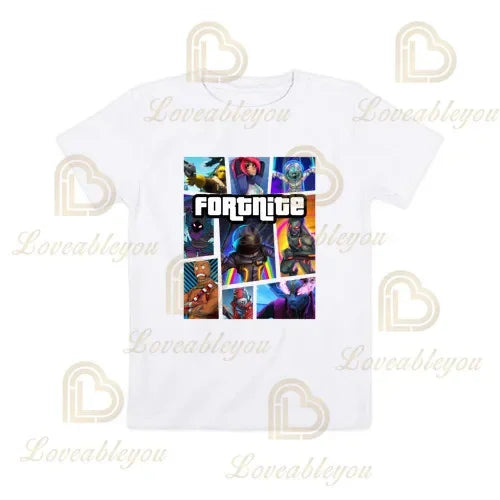 Boys Girls Cartoon T-shirt Fortnite Tshirt Battle Royale 3D 3 To 14 Years Victory Royale Game Kids Tops Teen Clothes