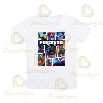 Boys Girls Cartoon T-shirt Fortnite Tshirt Battle Royale 3D 3 To 14 Years Victory Royale Game Kids Tops Teen Clothes