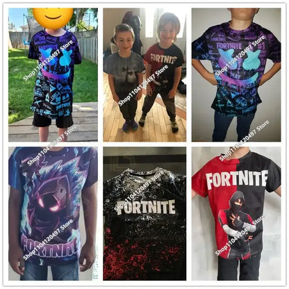 Fortnite T Shirt for Kids Banana Peely T-shirt Men's Women's Tshirt Battle Royale Game T Shirt Harajuku Summer Tops