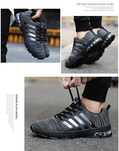 2025 Summer New Men Casual Sports Shoes Breathable Outdoor Running Shoes Comfortable Thick Bottom Fashionable Climbing Femininos