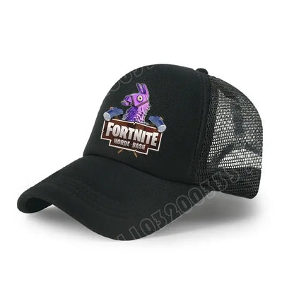 Șapcă de baseball Fortnite cu imprimeu de joc în stil desen animat, pălărie de vară pentru copii din plasă respirabilă, șapcă reglabilă cu cozoroc, cadou de ziua de naștere pentru copii
